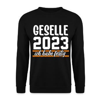 Geselle 2023 Gesellenprüfung - Unisex Pullover - Schwarz - Vorne - Alina (178cm) & Michal (187cm)