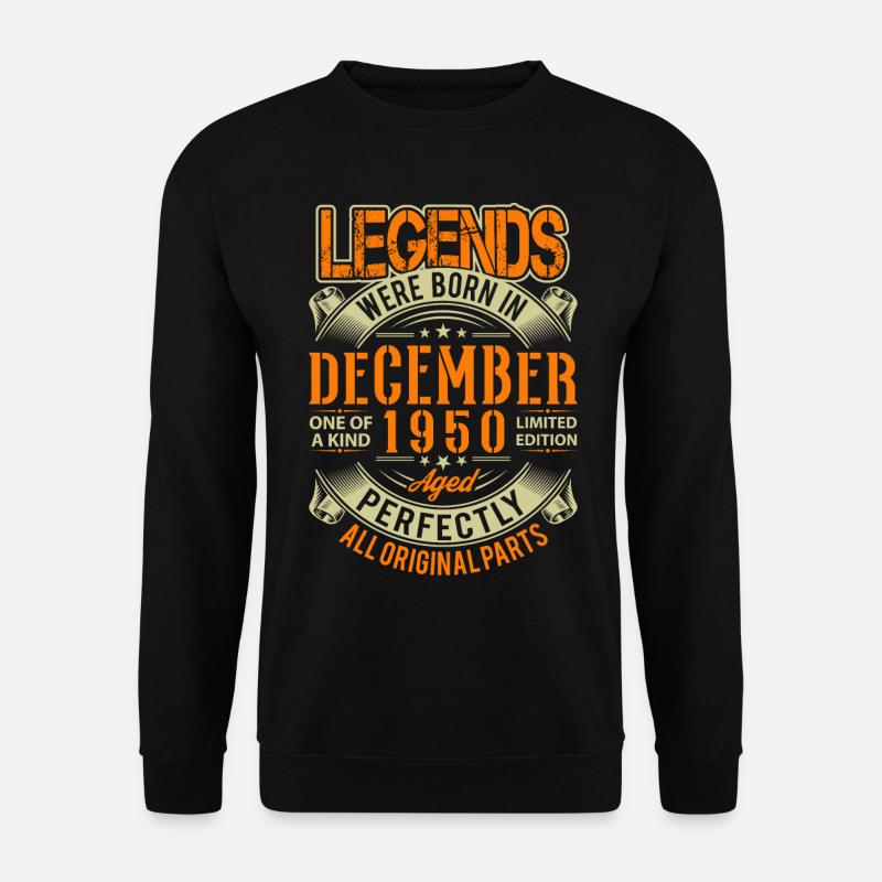 1950 December Birthday Legend - Unisex Sweatshirt - black