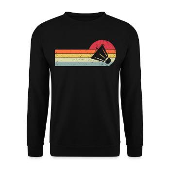 Badminton Rétro Vintage - Sweat-shirt Unisexe - noir - Devant - Alina (178cm) & Michal (187cm)