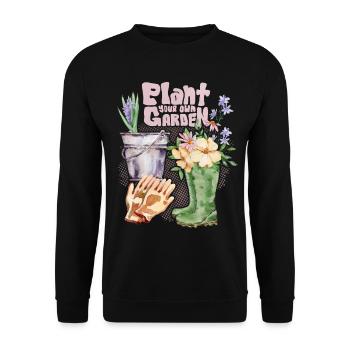Jardinier, jardinier, jardinage Dicton - Sweat-shirt Unisexe - noir - Devant - Alina (178cm) & Michal (187cm)