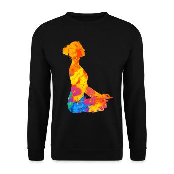 Méditation Méditation Yoga Femmes Relaxation - Sweat-shirt Unisexe - noir - Devant - Alina (178cm) & Michal (187cm)