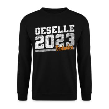Geselle 2023 Gesellenprüfung - Unisex Pullover - Schwarz - Vorne - Alina (178cm) & Michal (187cm)