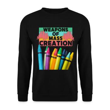 LGBTQ-Design, Künstler, Malen, lustiger Spruch - Unisex Pullover - Schwarz - Vorne - Alina (178cm) & Michal (187cm)