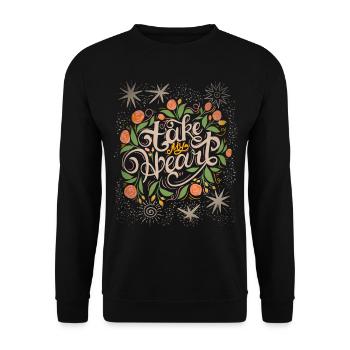 Saying Valentine's Day, Wedding, Wedding Typography - Unisex Sweatshirt - black - Front - Alina (178cm) & Michal (187cm)