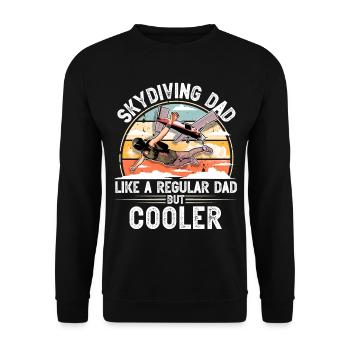 Skydiving Parachuting Parachute - Unisex Sweatshirt - black - Front - Alina (178cm) & Michal (187cm)