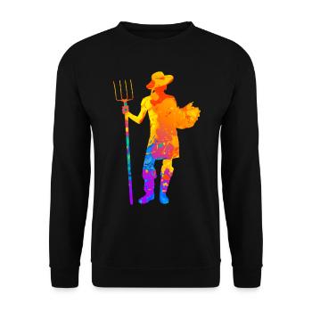 Jardinier Amateur Jardinier Jardinier Jardinage - Sweat-shirt Unisexe - noir - Devant - Alina (178cm) & Michal (187cm)