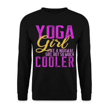 Yoga Yoga Femmes Drôle Dire Cadeau - Sweat-shirt Unisexe - noir - Devant - Alina (178cm) & Michal (187cm)