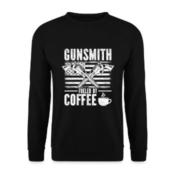 Waffenschmied | Schmieden Waffen Schmied Geschenke - Unisex Pullover - Schwarz - Vorne - Alina (178cm) & Michal (187cm)