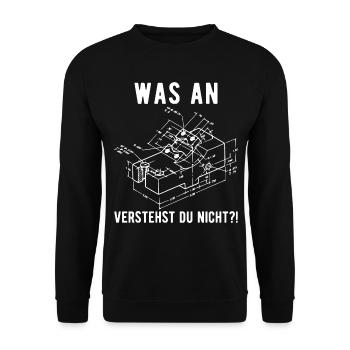 Génie mécanique génie mécanique drôle de dicton - Sweat-shirt Unisexe - noir - Devant - Alina (178cm) & Michal (187cm)