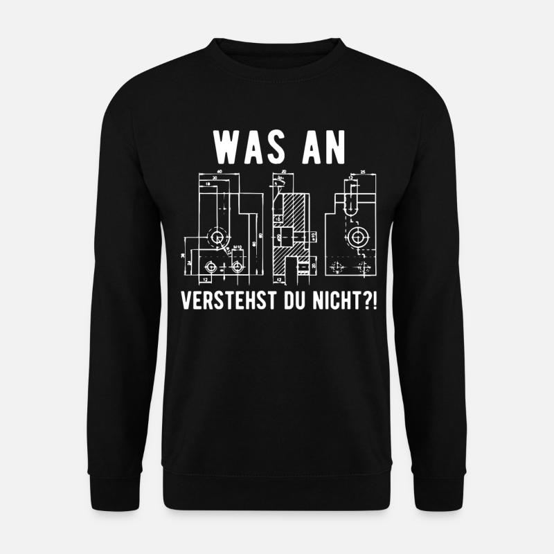 Maschinenbauer Maschinenbau Ingenieur lustig - Unisex Pullover - Schwarz