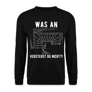 Treppenbauer Treppenbau Schreiner Tischler lustig - Unisex Pullover - Schwarz - Vorne - Alina (178cm) & Michal (187cm)