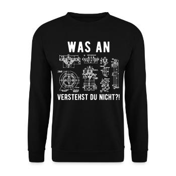 Ingénieur en mécanique Génie mécanique Cadeau - Sweat-shirt Unisexe - noir - Devant - Alina (178cm) & Michal (187cm)