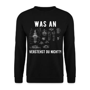 Mechanical engineer Mechanical engineer - Unisex Sweatshirt - black - Front - Alina (178cm) & Michal (187cm)