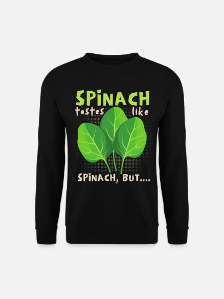 Sjovt spinat ordsprog, spinat tegneserie - Unisex sweater - sort