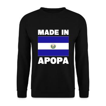 Apopa El Salvador - Unisex Sweatshirt - black - Front - Alina (178cm) & Michal (187cm)