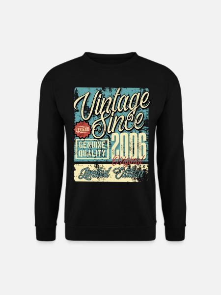 2006 18.Geburtstag Jahrgang Vintage Retro Legende - Unisex Pullover - Schwarz