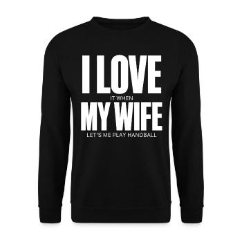 Handball Handballer - Unisex Pullover - Schwarz - Vorne - Alina (178cm) & Michal (187cm)