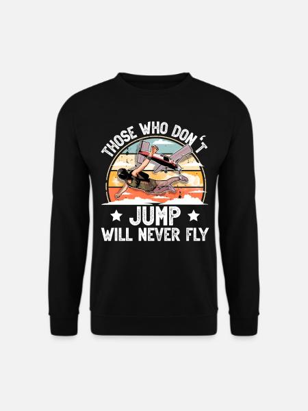 Skydiving Parachuting Parachute - Unisex Sweatshirt - black
