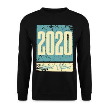 2020 Anniversaire de naissance Année de naissance - Sweat-shirt Unisexe - noir - Devant - Alina (178cm) & Michal (187cm)