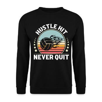 Volleyball - Unisex Sweatshirt - black - Front - Alina (178cm) & Michal (187cm)