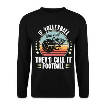 Volleyball - Unisex Sweatshirt - black - Front - Alina (178cm) & Michal (187cm)