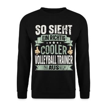 Volleyball Trainer - Unisex Pullover - Schwarz - Vorne - Alina (178cm) & Michal (187cm)