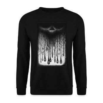 Happy skull - Unisex Sweatshirt - black - Front - Alina (178cm) & Michal (187cm)