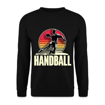 Handball Handballer - Unisex Pullover - Schwarz - Vorne - Alina (178cm) & Michal (187cm)
