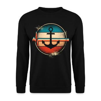 Ancrer le rythme cardiaque - Sweat-shirt Unisexe - noir - Devant - Alina (178cm) & Michal (187cm)