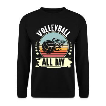 Volley-ball - Sweat-shirt Unisexe - noir - Devant - Alina (178cm) & Michal (187cm)