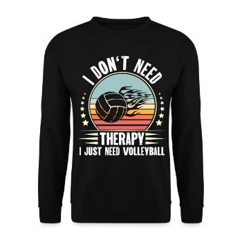 Volleyball - Unisex Sweatshirt - black - Front - Alina (178cm) & Michal (187cm)