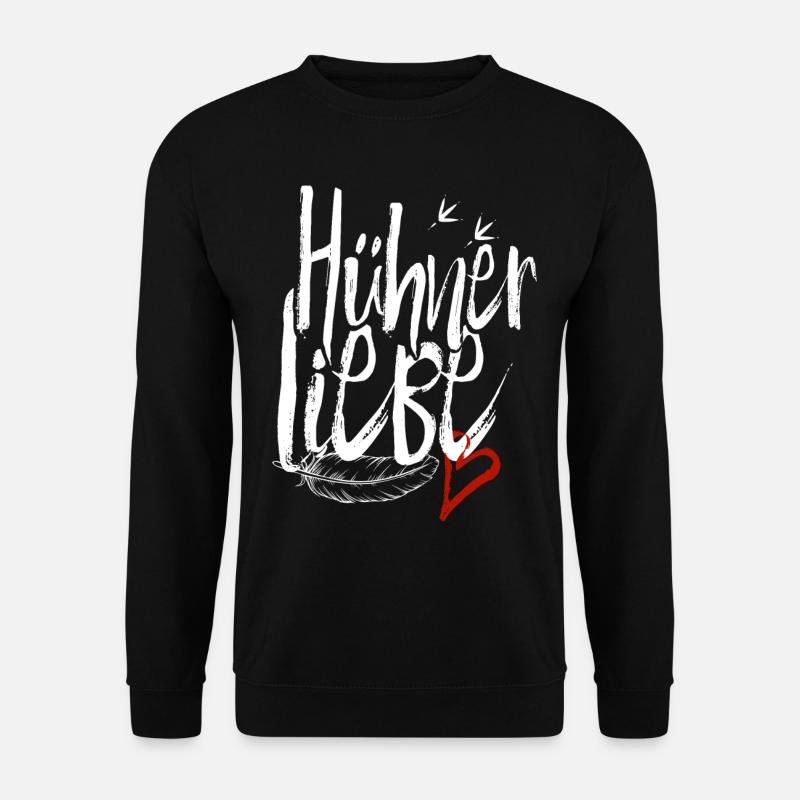 Hühnerliebe Hühner im Garten - Unisex Pullover - Schwarz
