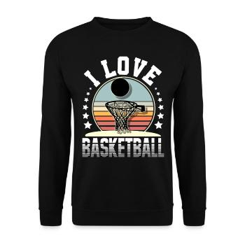 Basketball Basketballer - Unisex Pullover - Schwarz - Vorne - Alina (178cm) & Michal (187cm)