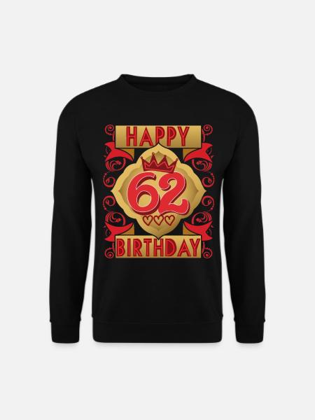 62. Geburtstag 62 Jahre alt Spruch, Vintage-Design - Unisex Pullover - Schwarz