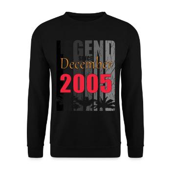 Year of construction 2006 December born gift idea - Unisex Pullover - Schwarz - Vorne - Alina (178cm) & Michal (187cm)