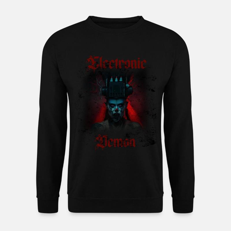 Elektronischer Dämon Techno Musik - Unisex Pullover - Schwarz