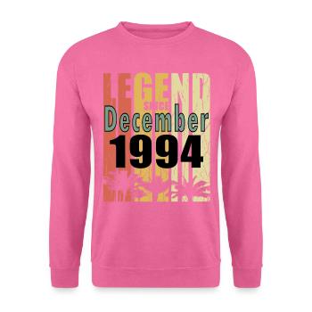 Vintage Geschenkidee geboren Dezember 1994 - Unisex Pullover - Pink - Vorne