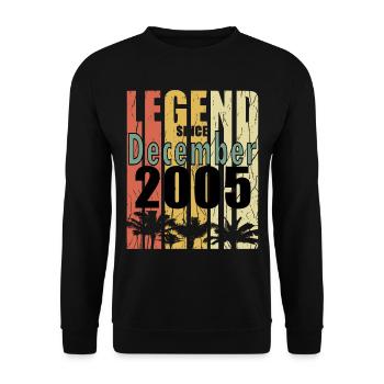 Year of construction 2006 December born gift idea - Unisex Pullover - Schwarz - Vorne - Alina (178cm) & Michal (187cm)