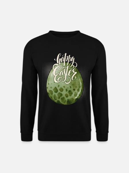 Ostern, Dinosaurier-Ei, Frohe Ostern Typografie - Unisex Pullover - Schwarz