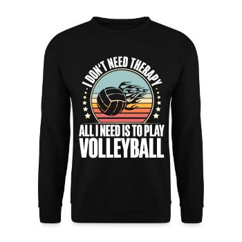 Volleyball - Unisex Sweatshirt - black - Front - Alina (178cm) & Michal (187cm)