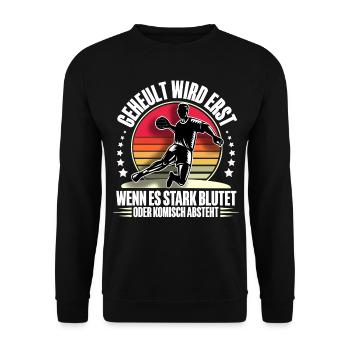 Handball Handballer - Unisex Pullover - Schwarz - Vorne - Alina (178cm) & Michal (187cm)