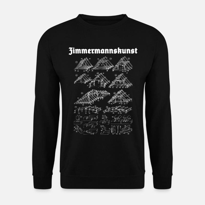 Menuiserie Tradition Zimmermann Menuiserie - Sweat-shirt Unisexe - noir