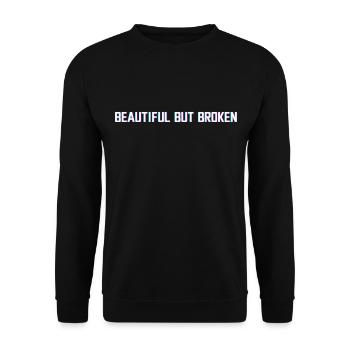 Mental Health E Girl Depression Vaporwave Gift - Unisex Sweatshirt - black - Front - Alina (178cm) & Michal (187cm)