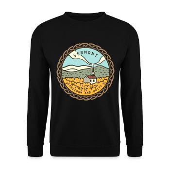 Vermont, United States - Unisex Sweatshirt - black - Front - Alina (178cm) & Michal (187cm)