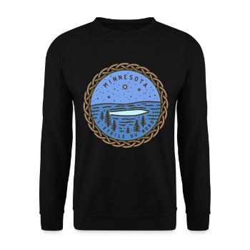 Minnesota, USA - Unisex Sweatshirt - black - Front - Alina (178cm) & Michal (187cm)