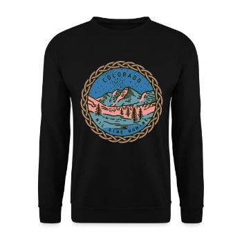 State-of-Colorado, Nil-Sine-Numine, USA - Unisex Sweatshirt - black - Front - Alina (178cm) & Michal (187cm)