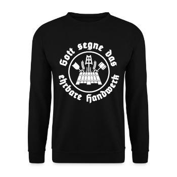 Brauer Mälzer Handwerk Tradition Geschenk - Unisex Pullover - Schwarz - Vorne - Alina (178cm) & Michal (187cm)