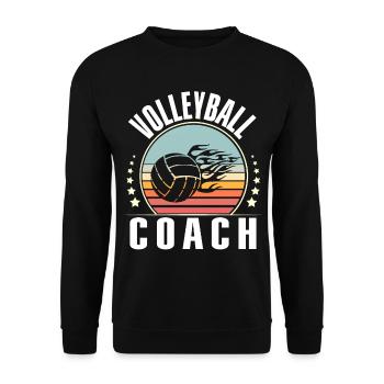 Entraîneur de volleyball - Sweat-shirt Unisexe - noir - Devant - Alina (178cm) & Michal (187cm)