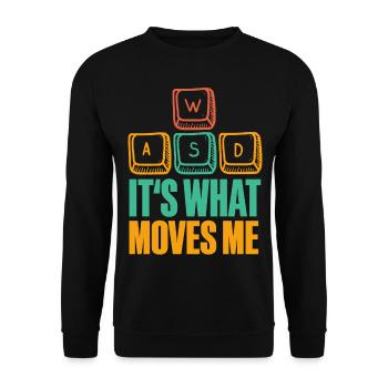 Pc Gamer Gaming WASD - Unisex Sweatshirt - black - Front - Alina (178cm) & Michal (187cm)