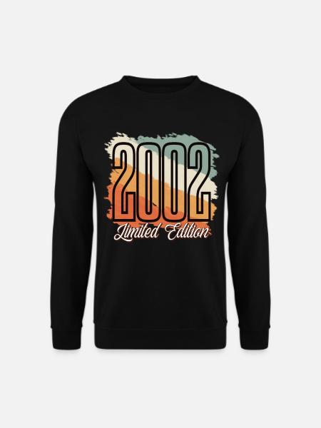 2002 Geburtsjahr Geburtstag Baujahr Vintage Retro - Unisex Pullover - Schwarz